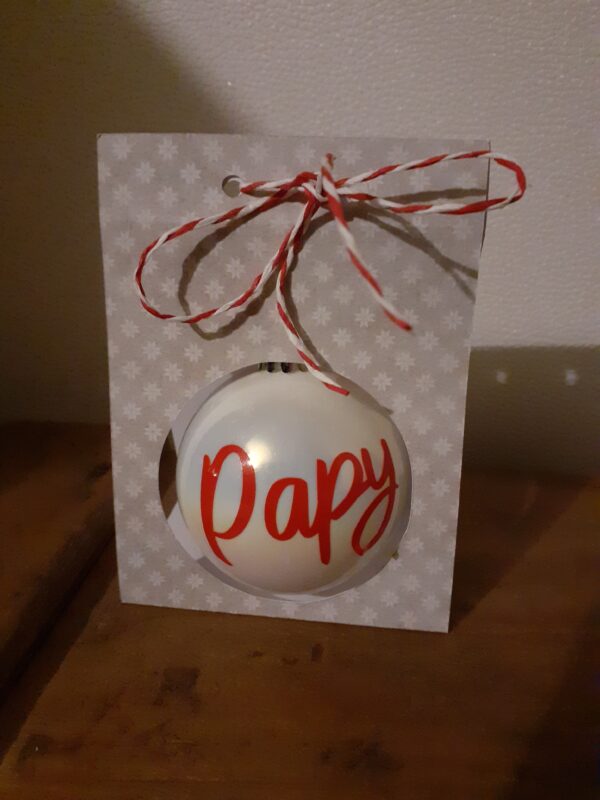 Boule personnalisée blanche